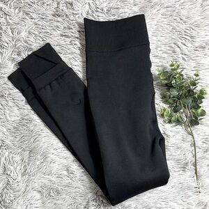 Black fleece lined leggings size m/l